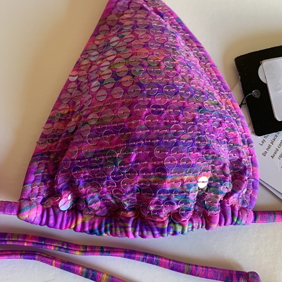 Vix Giverny Embroidered Tri Bikini Top and matching bottom - Picture 2 of 12